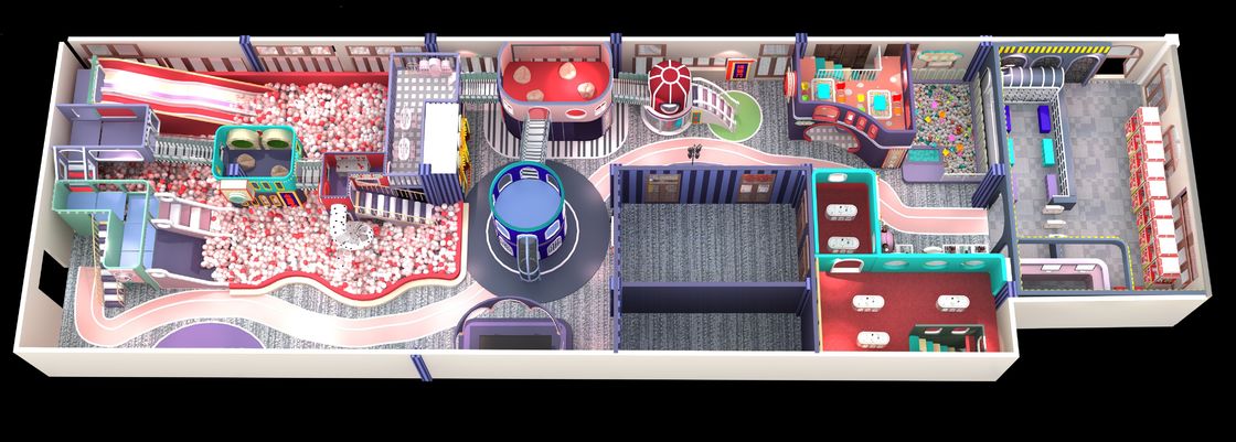 Оптовая торговля Новый тренд Внутренний Нехороший замок Мекстный парк развлечений Форт для детей Балльный бассейн Игрушечная площадка Изготовлена из пластика