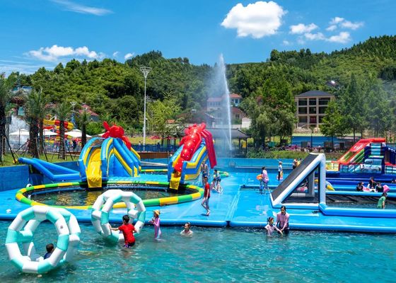 Увлекательный аквапарк Развлекательное оборудование Надувный Слайд и Слайд